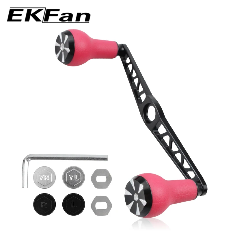 Ekfan 시리즈 낚시 140mm 합금 알루미늄 핸들 TPE 소재 손잡이, SHI & DAI 베이트 캐스팅 릴 태클 액세서리