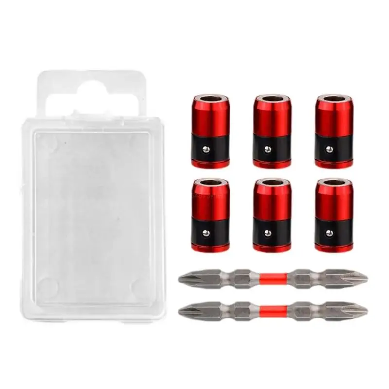 6Pcs Screw Holder Rings 1/4inch 6.35mm Screwdriver Driver Bit Q81C