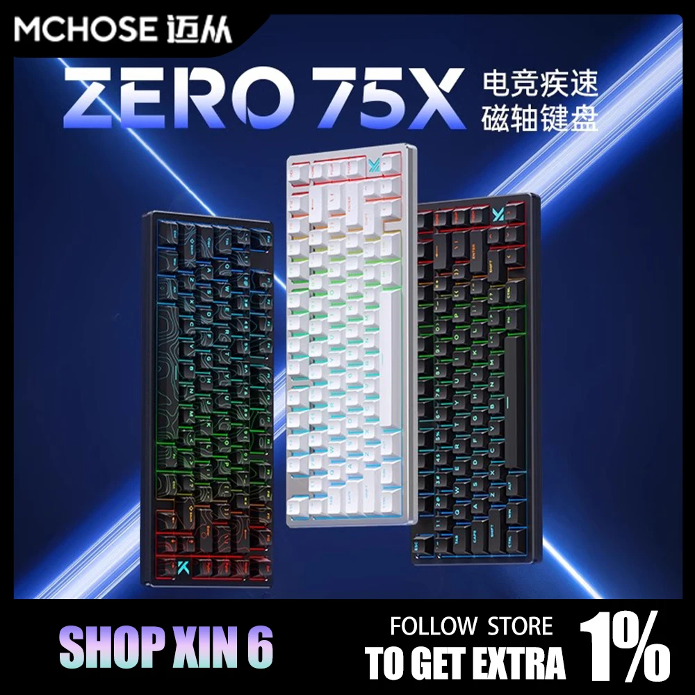 MCHOSE ZERO 75X Magnetic Switch Keyboard Wired 8k Return Aluminium Alloy Customized Mechanical Keyboard Pc Game Accessories Fps