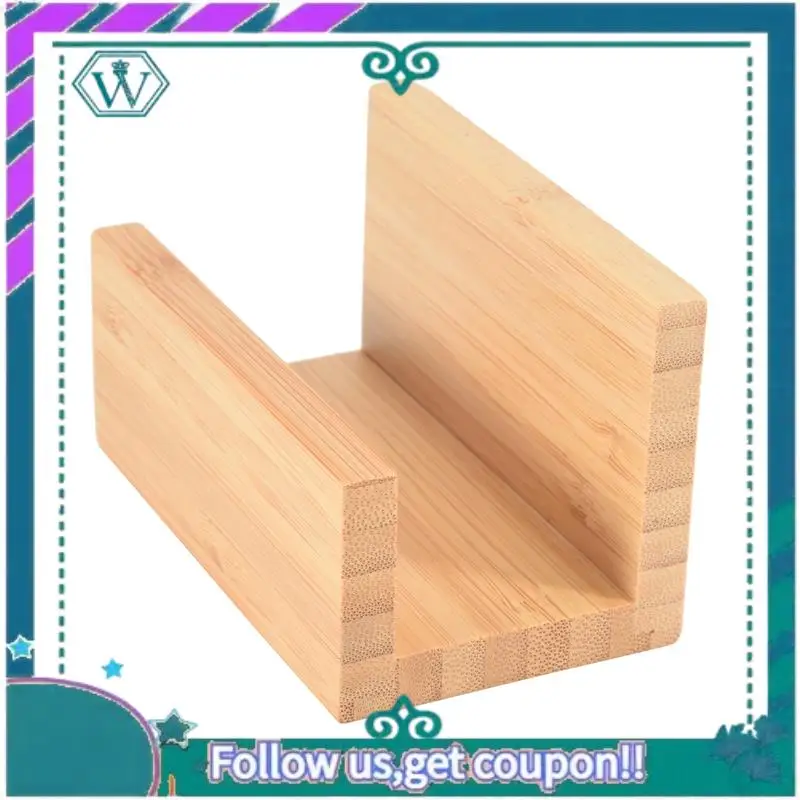 

A75Q-Бамбуковый деревянный настольный держатель для визитных карточек для стола, прочная подставка для визитных карточек для офиса, подходит для мужчин и женщин