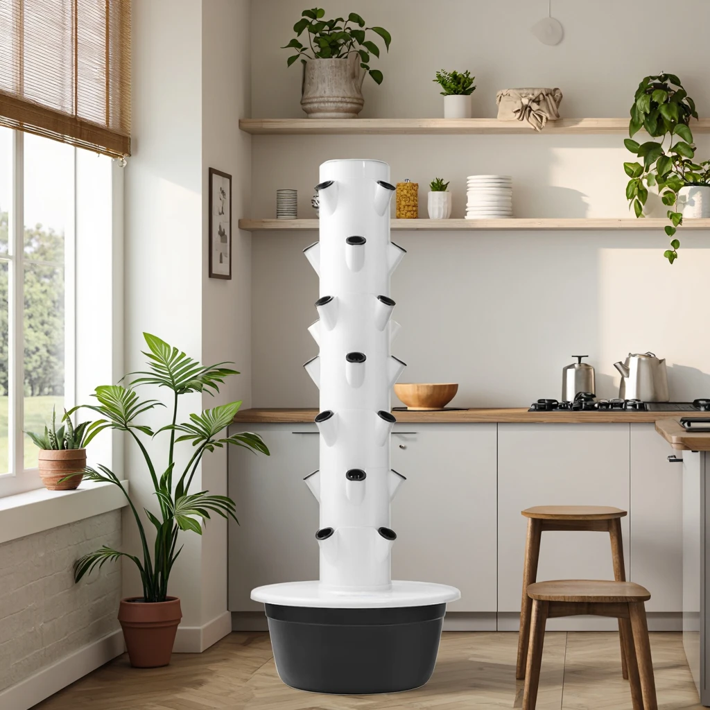 

Smart Soilless Cultivation Aeroponic Tower Vertical Farming Hydroponic Tower Growing System for Vegetables Fruit Save Space