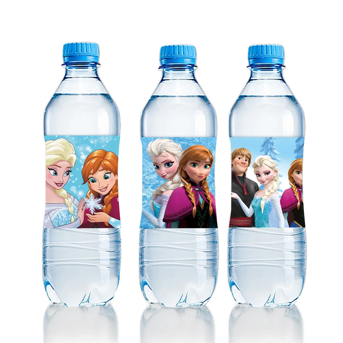 10Pcs Bottle Labels Disney Frozen Waterproof Party Supplies Birthday Decor Anna and Elsa Stickers Boys Girls Baby Shower Party