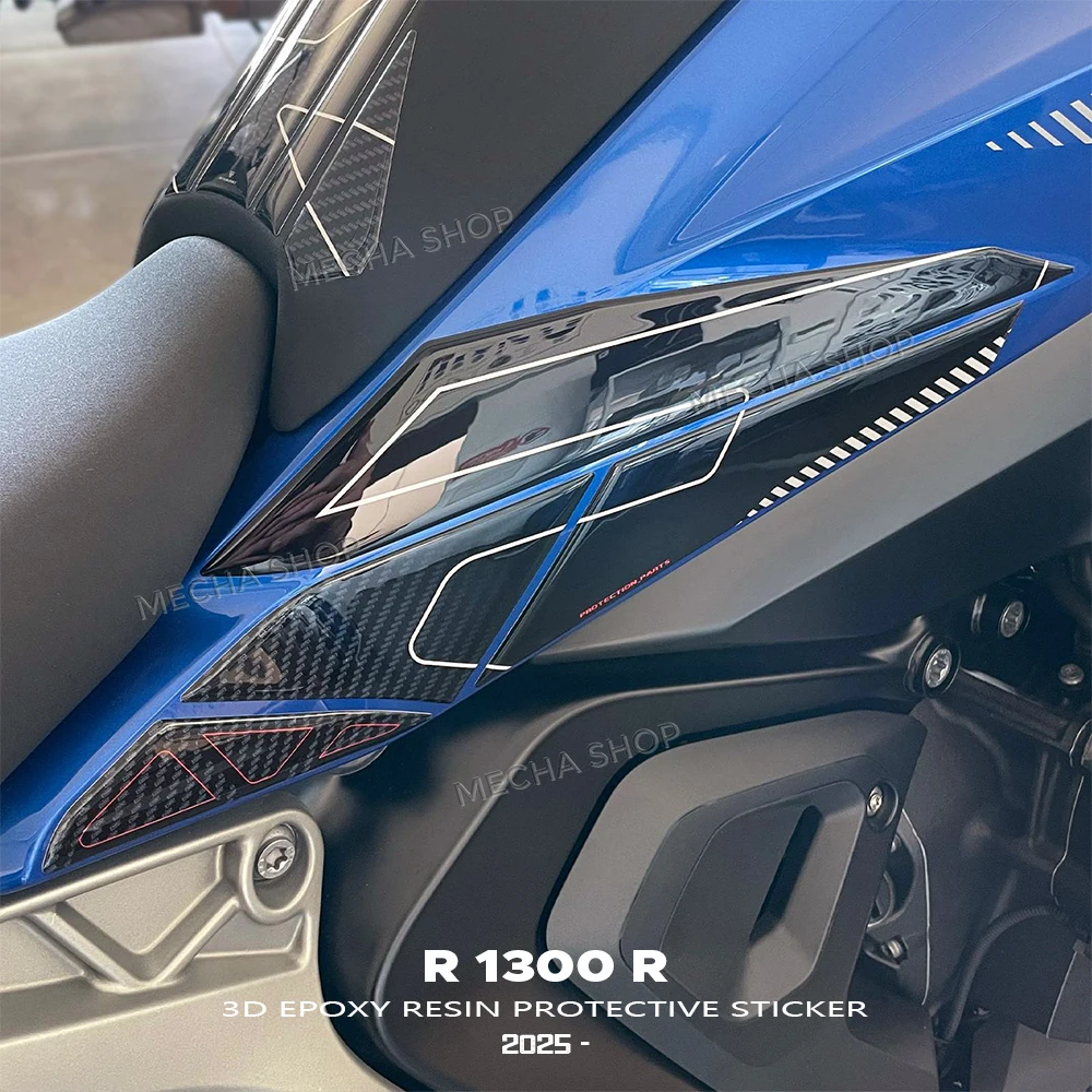 

For R1300R 2025 R 1300 R 2026 Rocks Blue Accessories Side Tank Pad Protection Kit