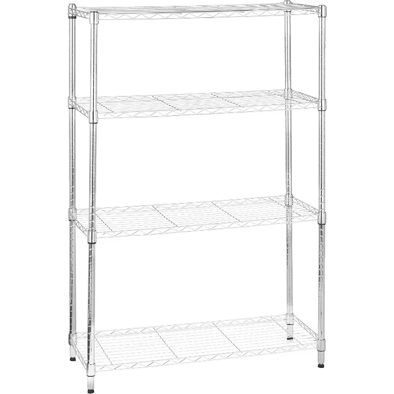 4-Shelf Adjustable Heavy Duty Steel Wire Rack Storage Shelving Organizer for Kitchen, Garage, 36