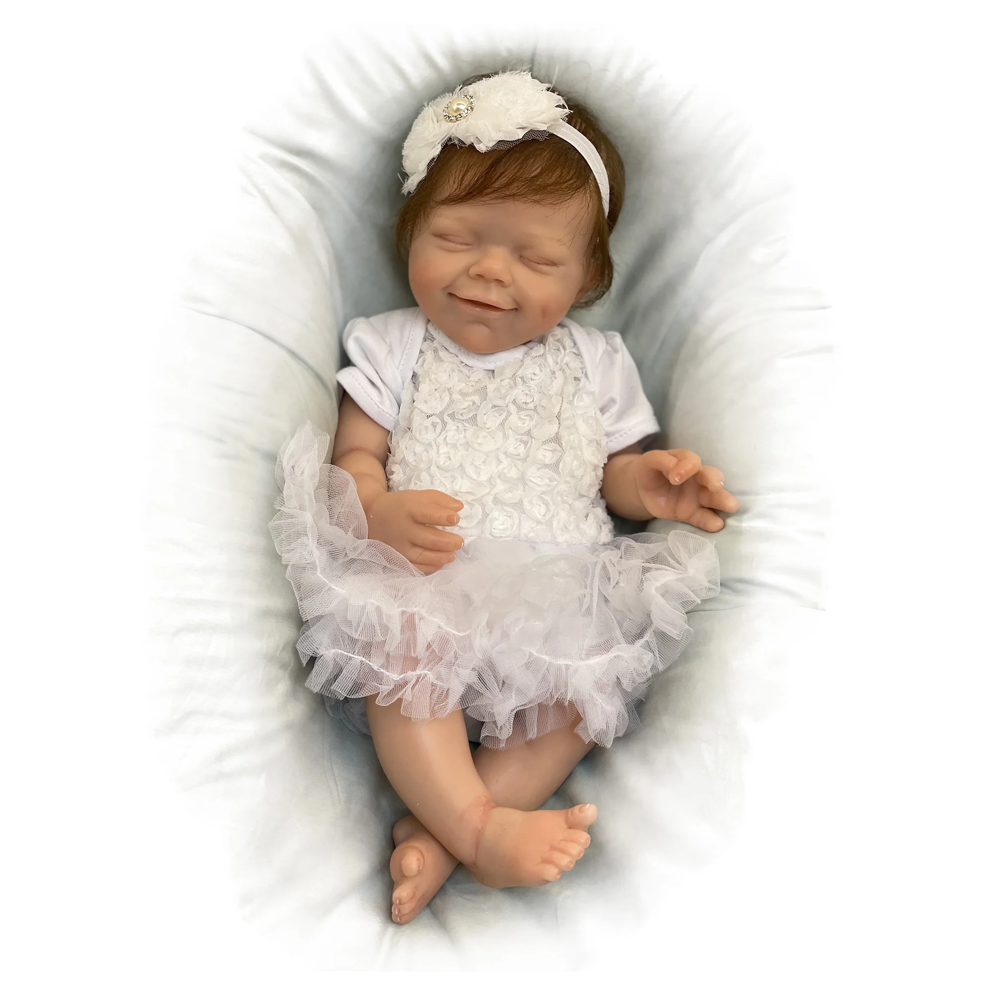 50cm Finished April Silicone Reborn Doll Soft Full Body Solid Silicone Bebe Reborn Girl De Muñecas Silicona Boneca Renascida