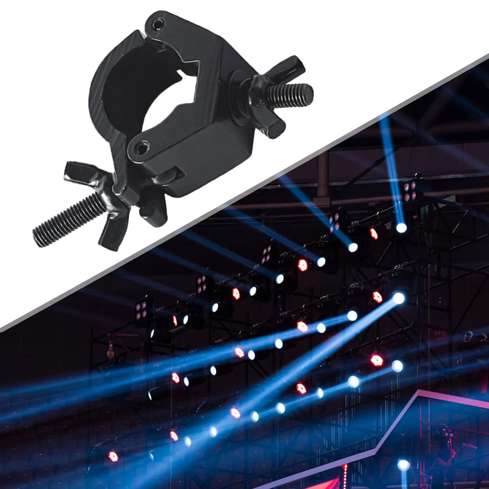 Heavy Duty Single Head Swivel Clamp Aluminum DJ Light Clamp Stage Lighting Clips for LED Par Moving Head Beam Spot Clamps