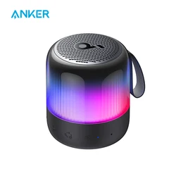 Anker Soundcore 글로우 미니 휴대용 스피커, 블루투스 스피커, 360 ° 사운드 라이트 쇼, 12H 배터리, 맞춤형 EQ 및 라이트