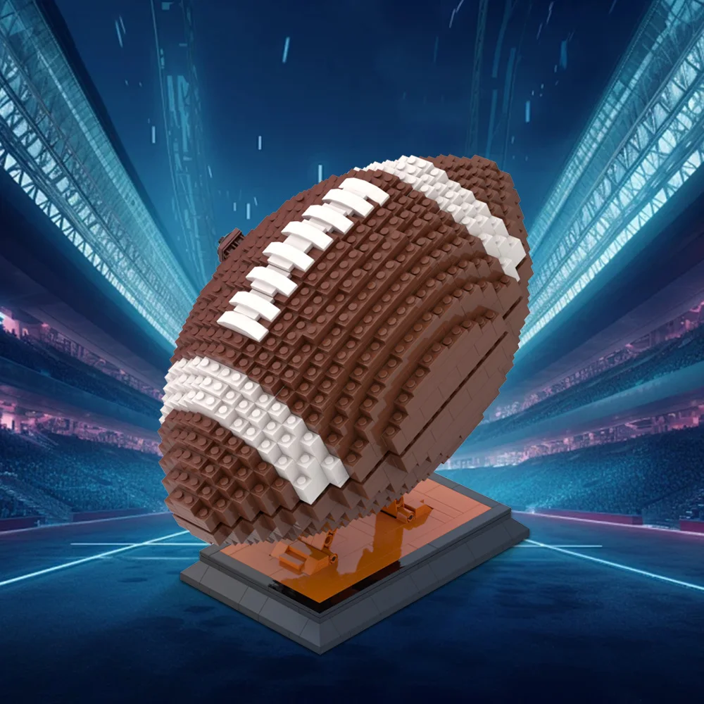 Gobricks MOC Rugby Super Bowl Building Blcoks Creativity Design Alliance Coroczne turniecjeBricks Kolekcja modeli Zabawki Prezent dla dziecka