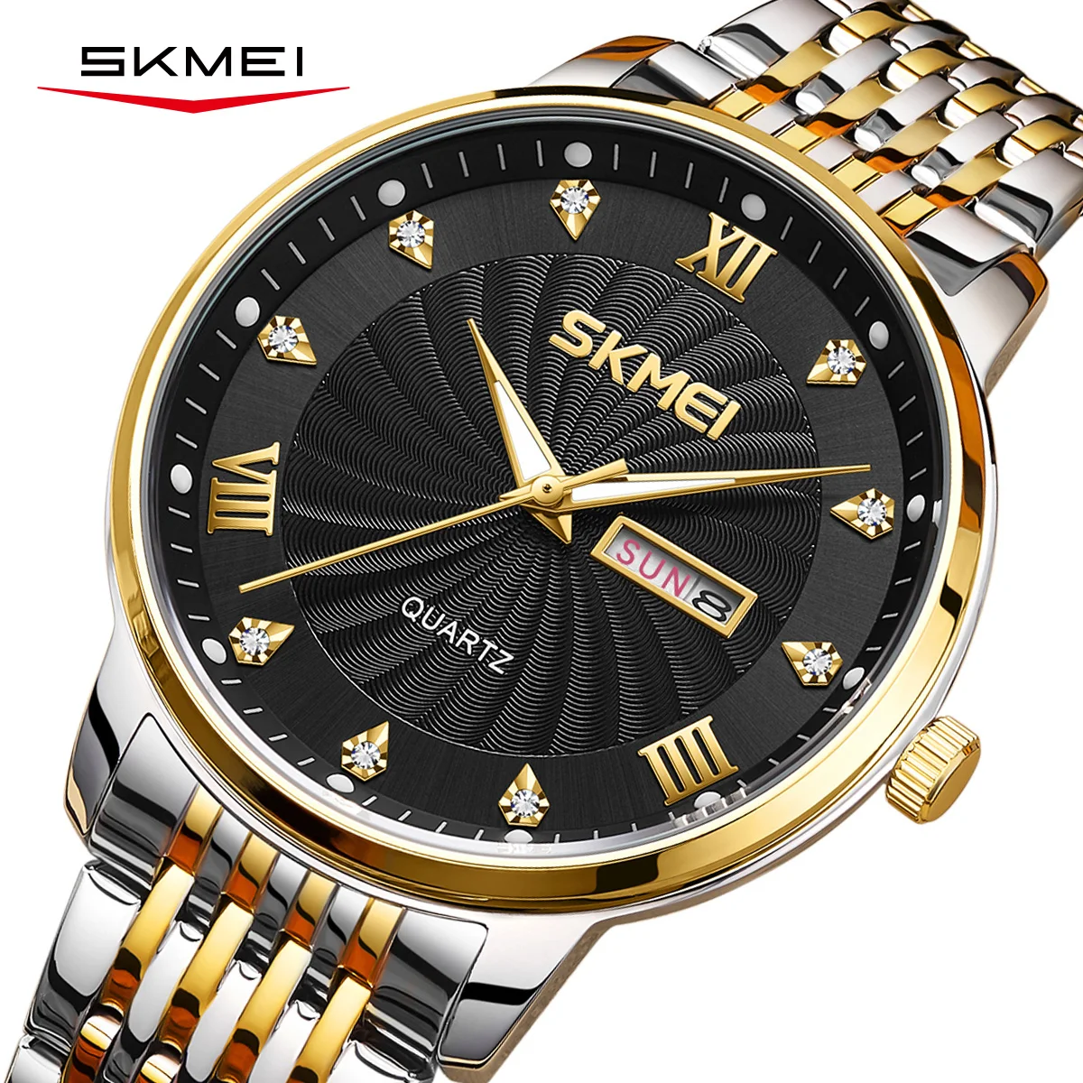 

SKMEI модный дизайн водонепроницаемые кварцевые часы с механизмом времени деловые часы для мужчин женщин роскошные наручные часы с датой и неделей Reloj Hombre
