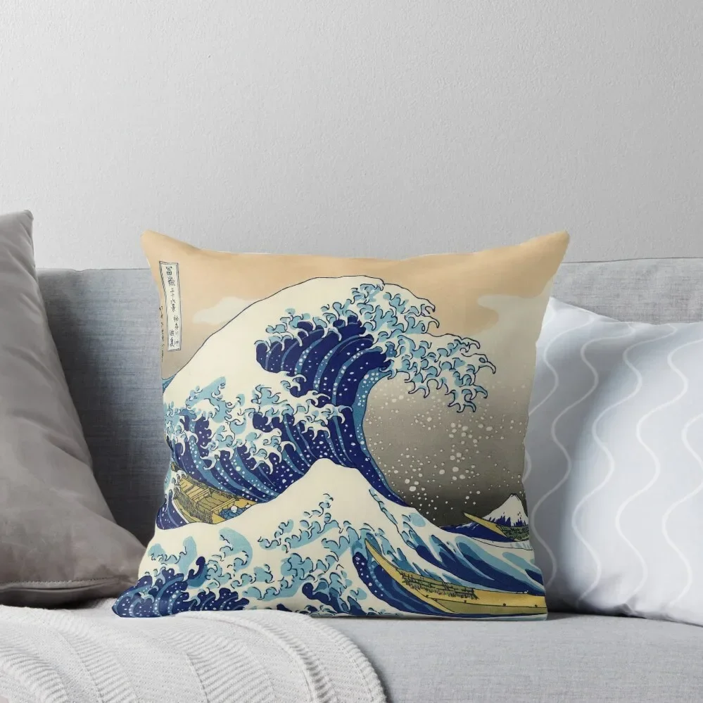 THE GREAT WAVE OFF KANAGAWA - Blue Ocean Waves Original Best Seller Throw Pillow Ornamental Pillow Sofa Cushions pillow