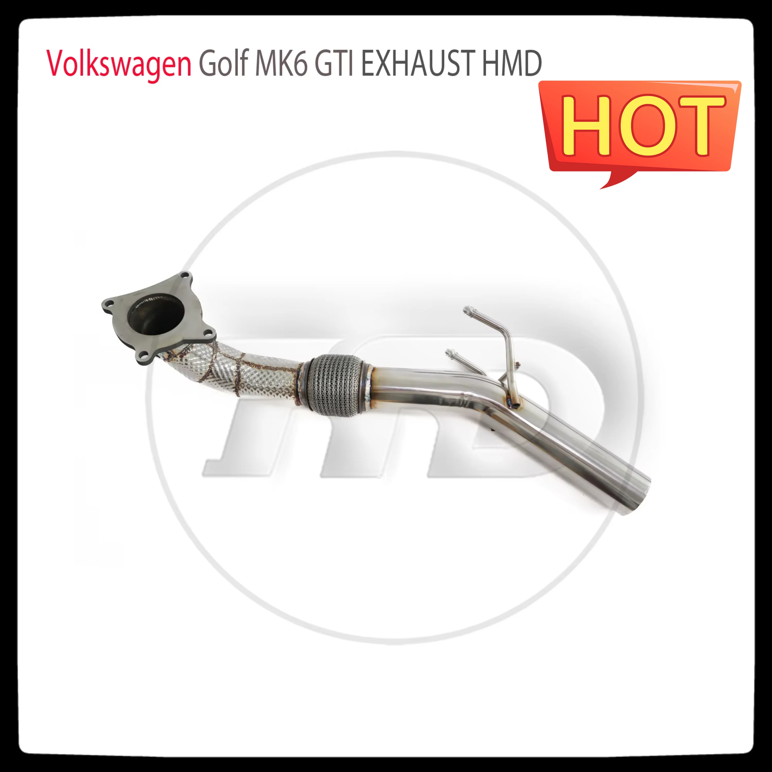 HMD Exhaust System High Flow Performance Downpipe for Volkswagen Golf MK6 GTI 2.0 TFSI Car Accessories With Catalytic Converter