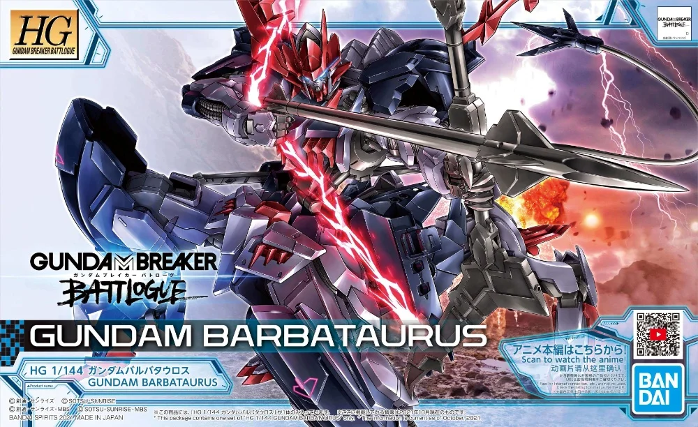 Bandai-Kit de modelo Gundam genuino, figura de Anime HG 1/144 Gundam Barbataurus, modelo de ensamblaje de figuras de acción, juguetes, regalos para niños