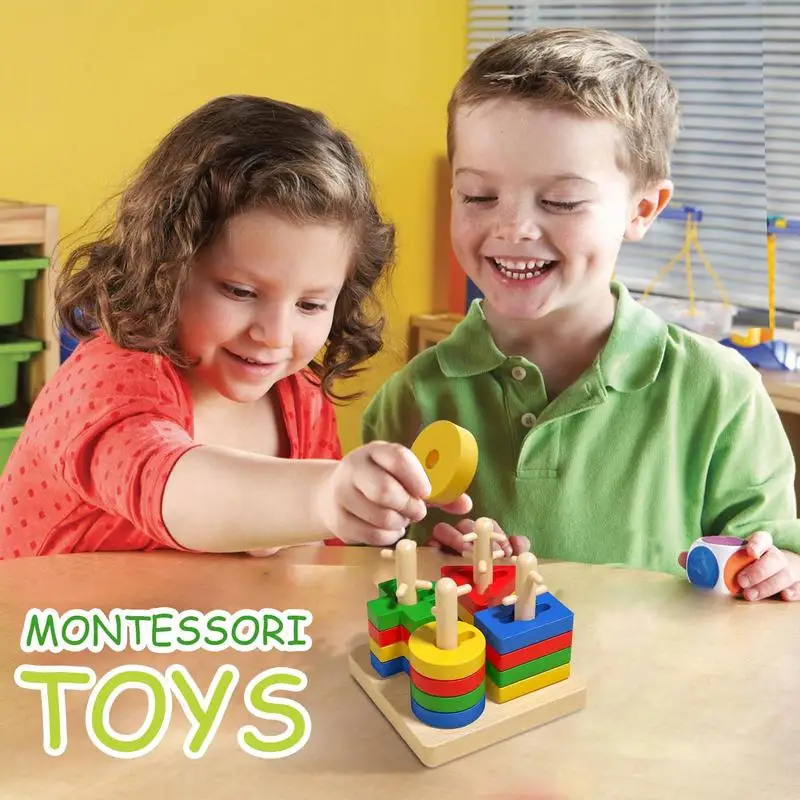 

Shape Sorter For Kids Matching Puzzle Stacker Educational Matching Game Early Learning Playset For Kids Aged 3-6 Years Old