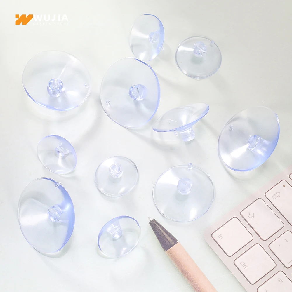 30/50/100pcs Clear Sucker Powerful Vacuum with Holes Suction Cups Wall Kitchen Bathroom Wedding Car Glass Decorate Hooks 25-40mm