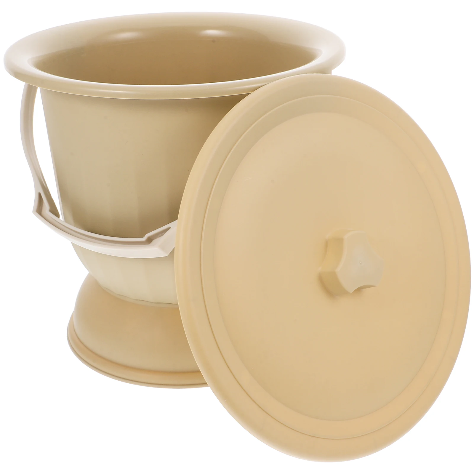 

Plastic Night Urinal Chamber Pot Durable Easy Wash Smooth Compact Lightweight Portable Potty Bedroom Kids Adult Thickened Bucket
