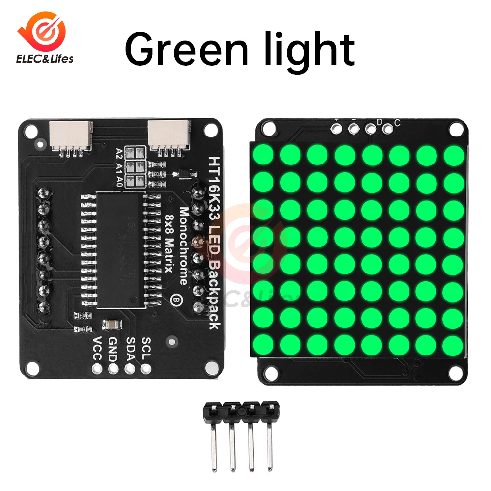 HT16K33 Dot Matrix Module Microcontroller Module Control Module Display Module 8*8 Display Control Module With 4Pin For Arduino