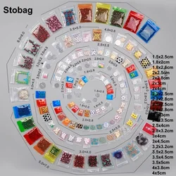 StoBag 100pcs Transparent Mini Zipper Plastic Bags Color Small Sealing Jewelry Packaging Pouch Storage Waterproof Reusable