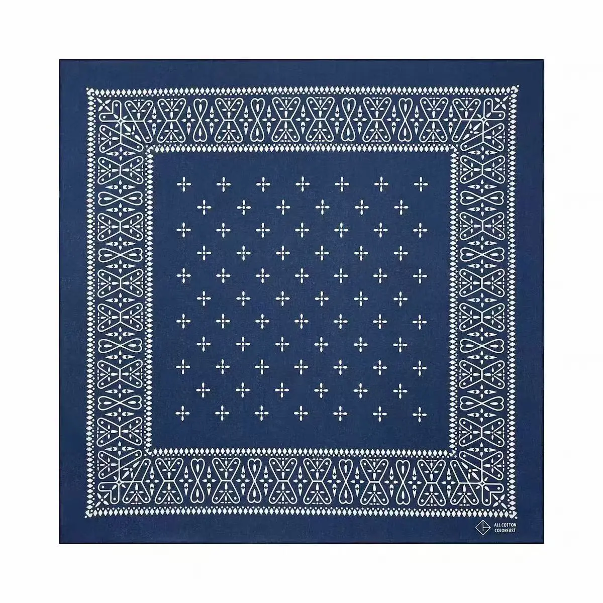 

Indigo Pure Cotton Bandana Paisley Walnut Pattern Small Square Scarf Headscarf Hairband Scarf Country Sle All Seasons ex