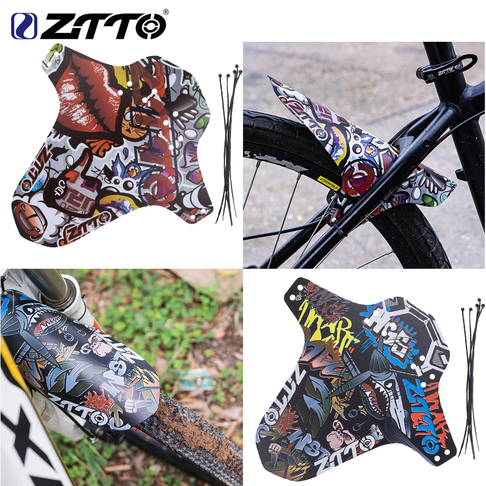 ZTTO MTB Road Bike Mud Guard Lightweight Bicycle Fenders Wings Cycling Bike Front Rear Fender For Disc Brake AM DH Tire Wheel