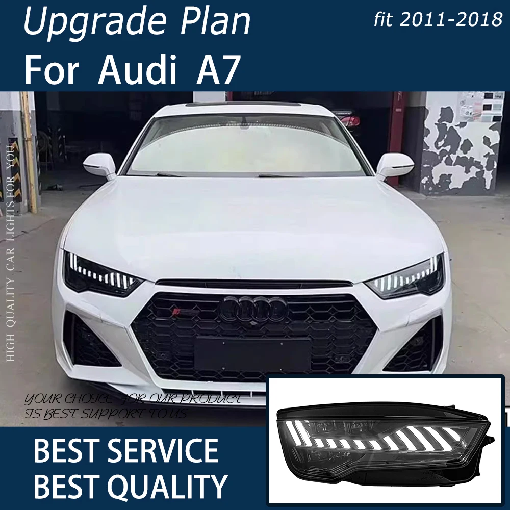 Car Lights for Audi A7 LED Auto Headlight Assembly Upgrade Newest RS7 Style Design Dynamic Front Signal Lamp Tool Accessories