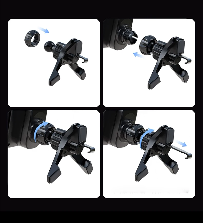 Mini Faltbarer Handy-Autohalter mit Kabelloser Ladestation und Doppelbildschirm, 90-Grad-Drehung, Automatische Querstellung für Fahrzeuge – Detail 16