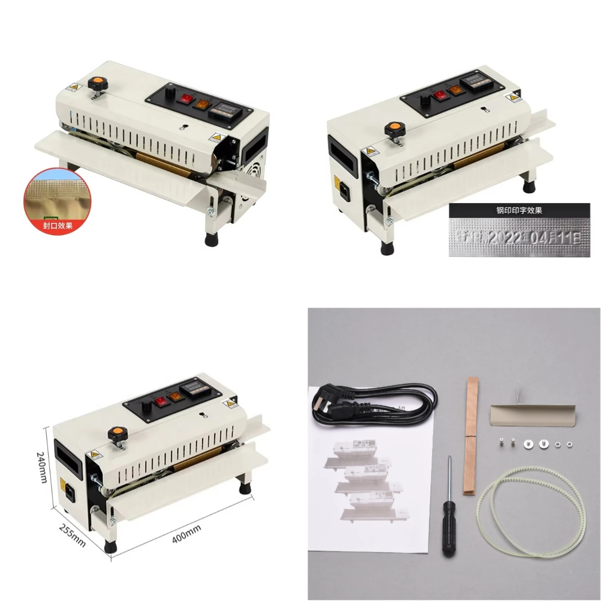 

STLFr400 Cheap Horizontal Band Sealer Mini Heat Bag Horizontal Sealing Machine