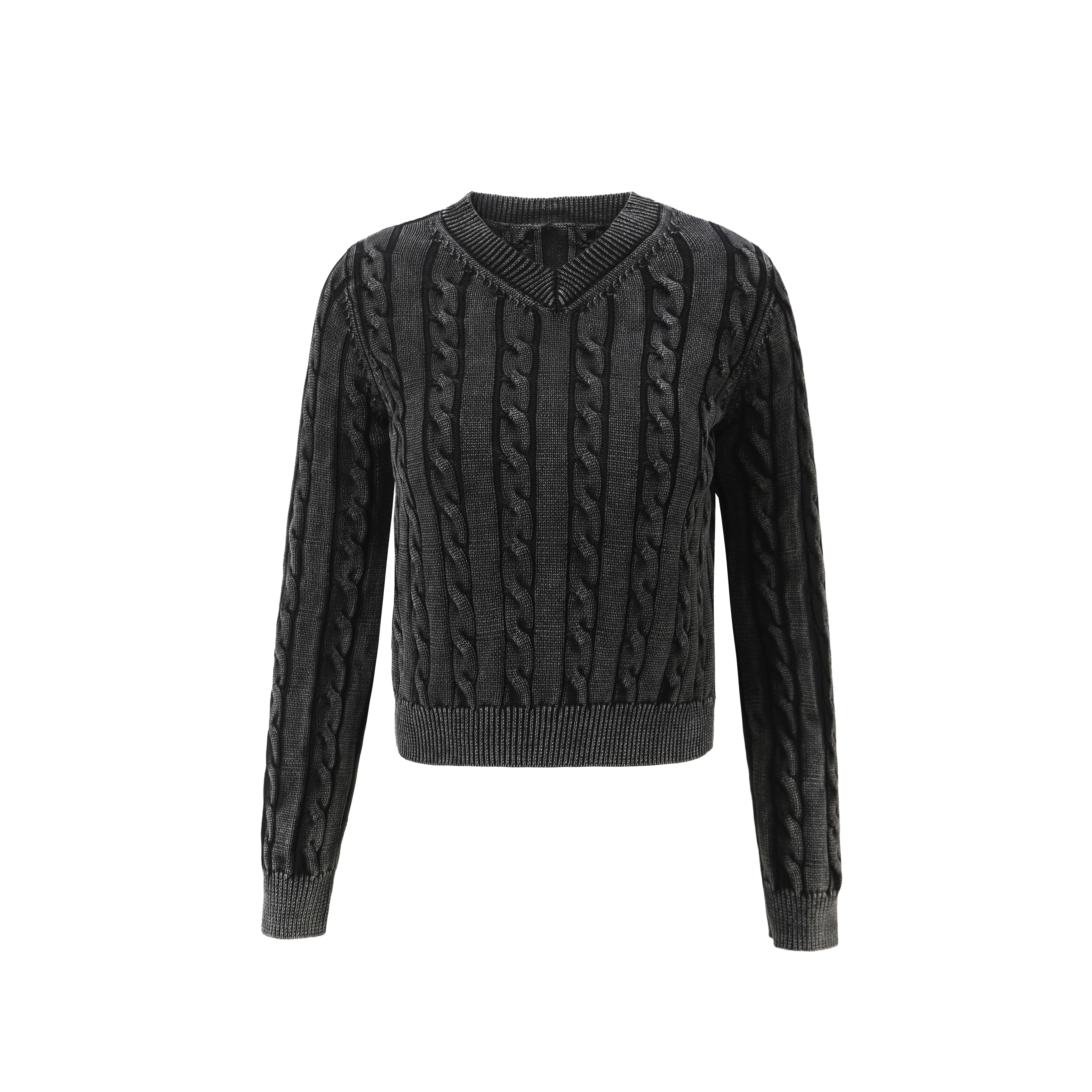 black cable sweater
