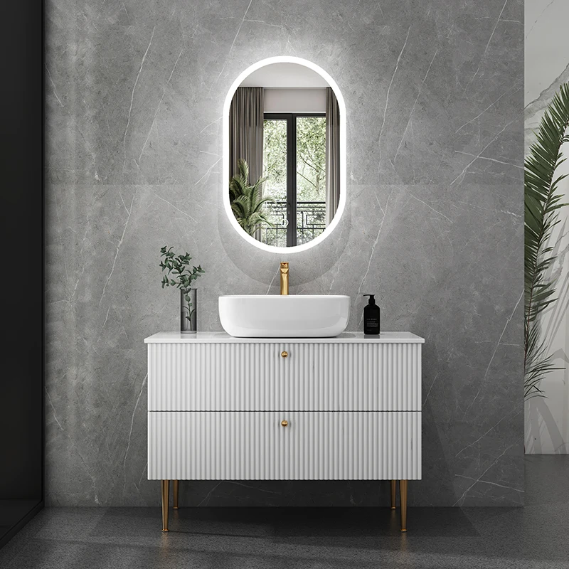 Light Luxury Rock Plate Hand Wash Modern Simple Marble Bathroom Cabinet