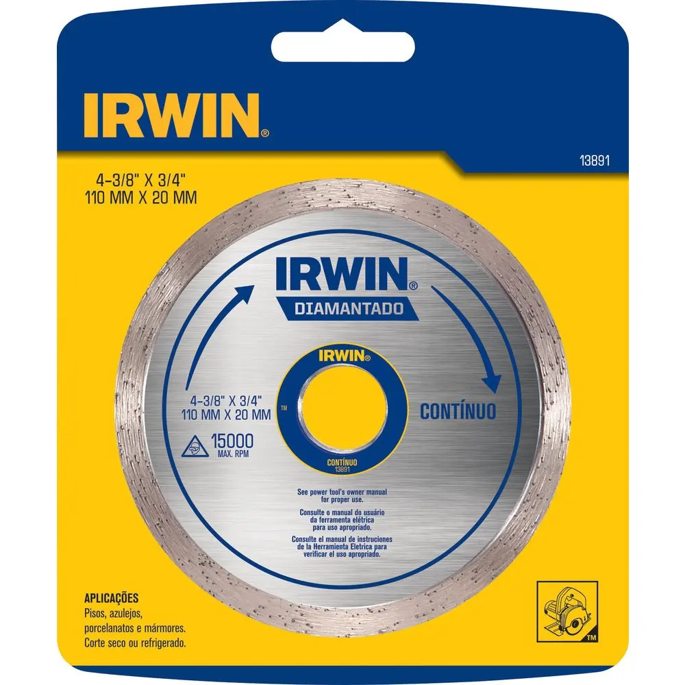 DIAMANTED DISC CONTINUED LISH 110MM IRWIN