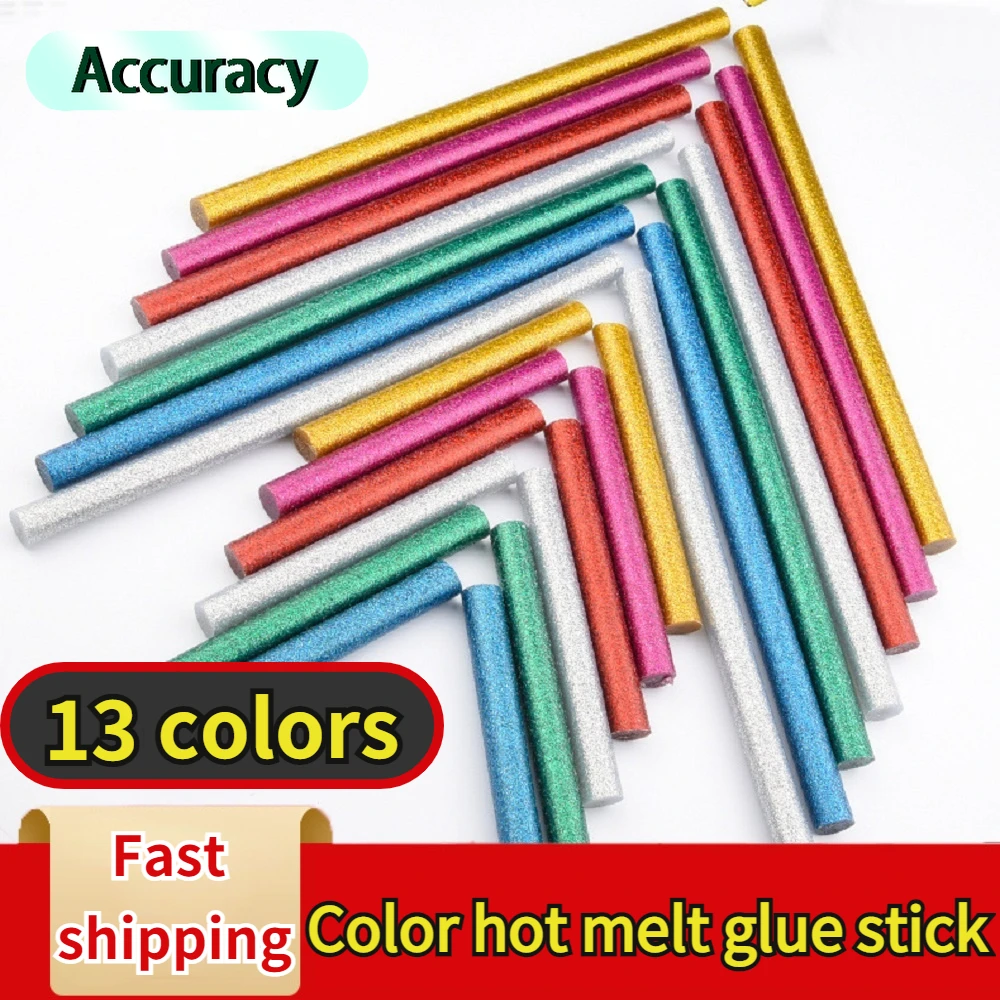 Transparent and Colored Hot Melt Glue Stick 7mm Fluorescent Hot Melt Glue Strip Handmade DIY Melt Glue Stick Hot Melt Glue Gun