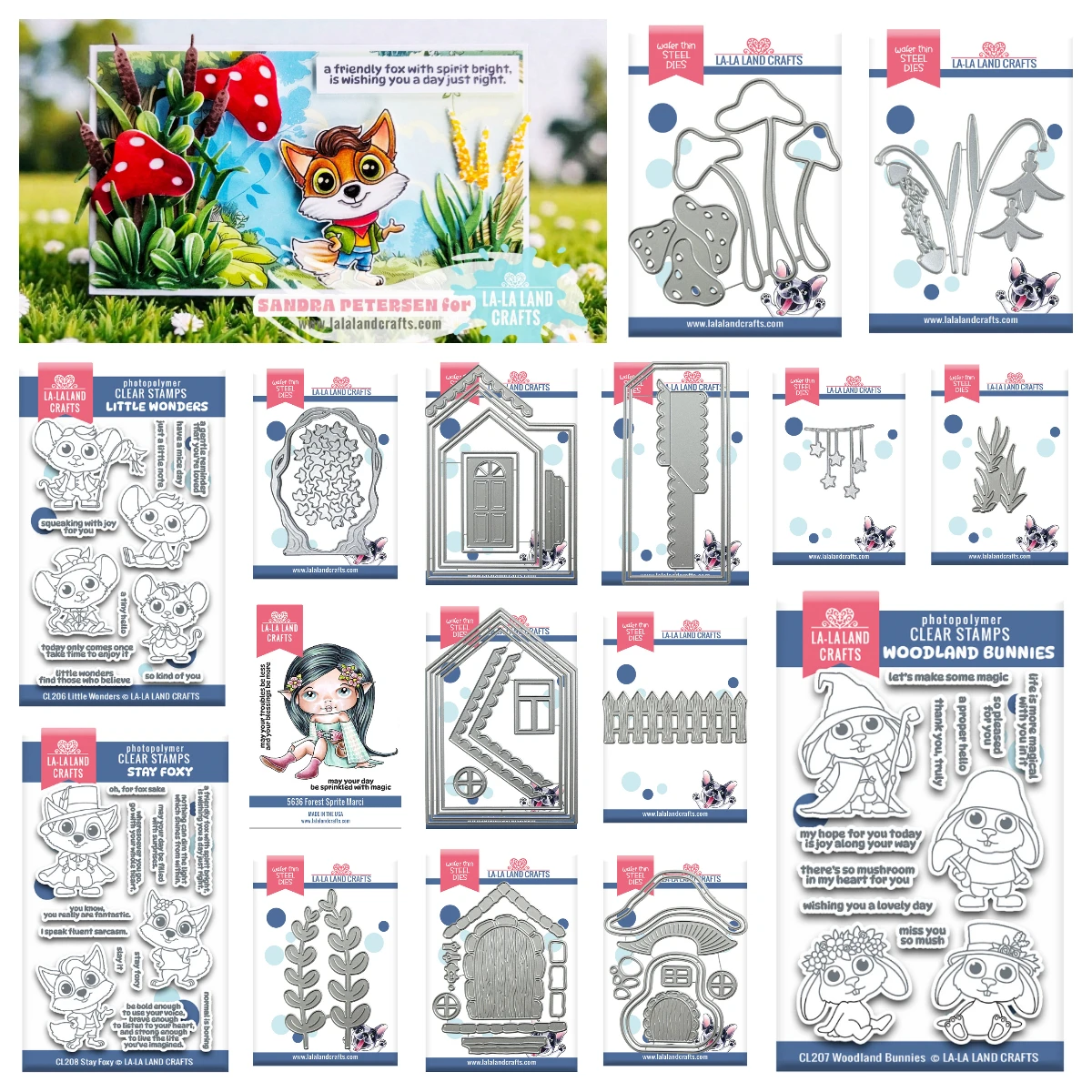 

Metal Cutting Dies Stamps Easter Bunnies Fuchsia Flowers Tall Mushrooms Cottage Add-On Die DIY Scrapbooking Photo Diary 2026 New