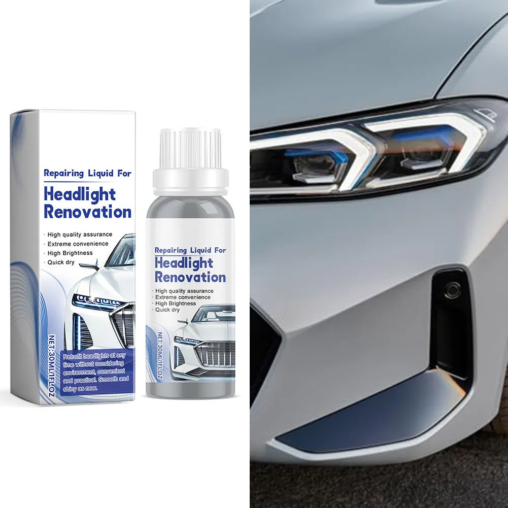  30ML Car Headlight Repair Headlight Care Dust Removal Brightening Polishing Headlight Shell Cleaner And Polisher Remove Tool