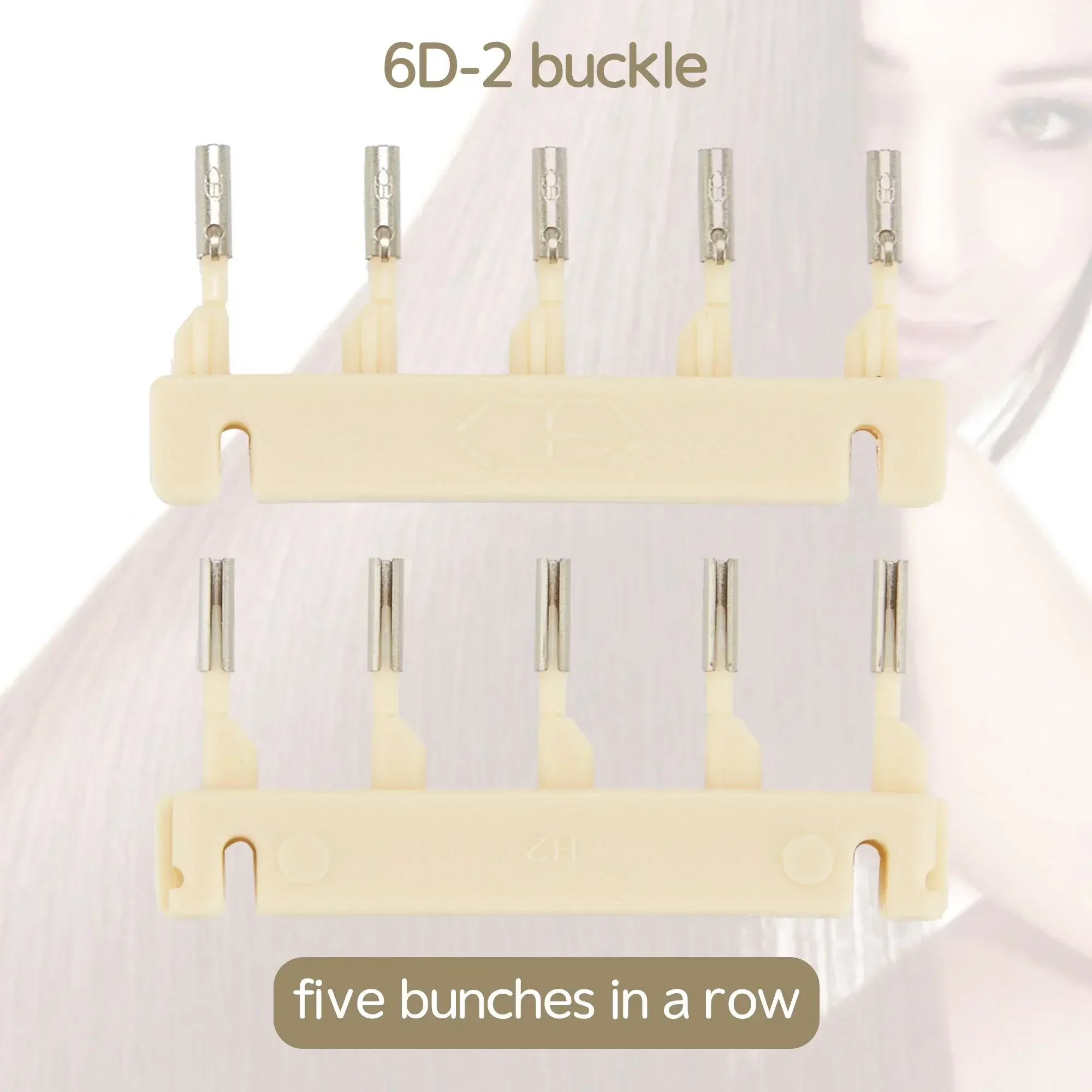 200pcs/6D second-generations hair extensions buckles with a tool for seamless hair extensions buckles/High-quality