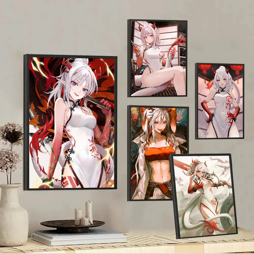 Game Anime Arknights Nian Poster Stickers Living Room Bedroom Entrance Cafe Wall Art Decoration Painting Room Home Decor