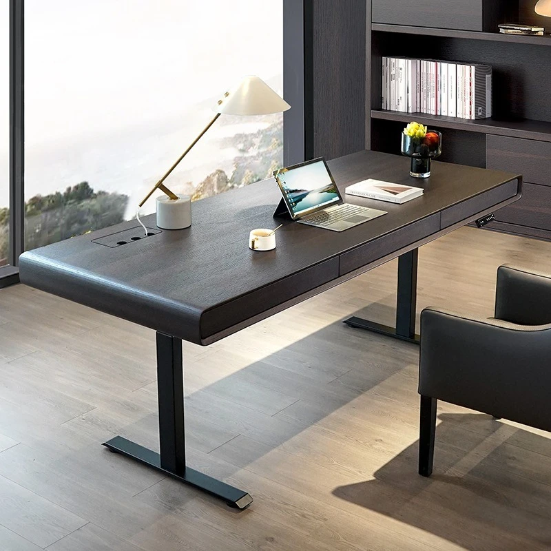 Electric lifting desk writing desk Italian minimalist modern light luxury simple study computer desk