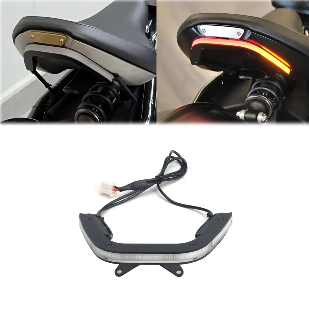 

For Bonneville Bobber (2017-) Bobber Black (2018-2020) New Motorcycle LED Tail Light Brake Turn Signal Lamp License plate Light