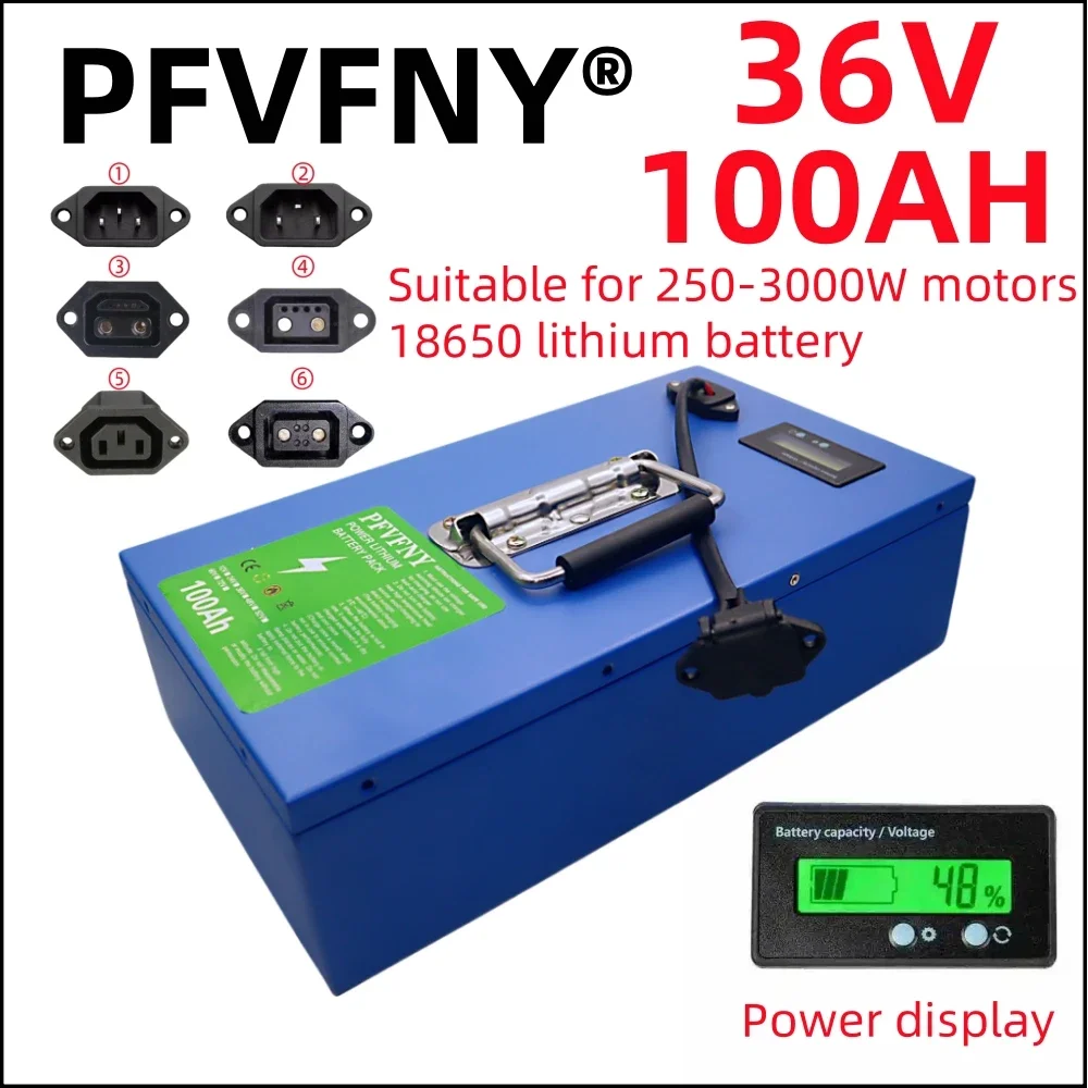 Air fast transportation New Full Capacity Power 18650 Lithium Battery 36V 20AH-100AH Lithium Battery Pack Suitable for 250-3000W