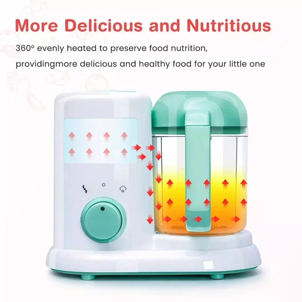 2023 New Baby Feeding Food Maker Supplement Newbron Baby Food Cooking Blenders Steamer Processor Infant Fruit Vegetable Maker