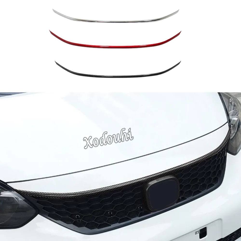 

ABS Hood Front Center Grille Grill Cover Decoration Trim Engine Exterior Accessories For Honda Fit Jazz 2020 2021 2022 2023 2024