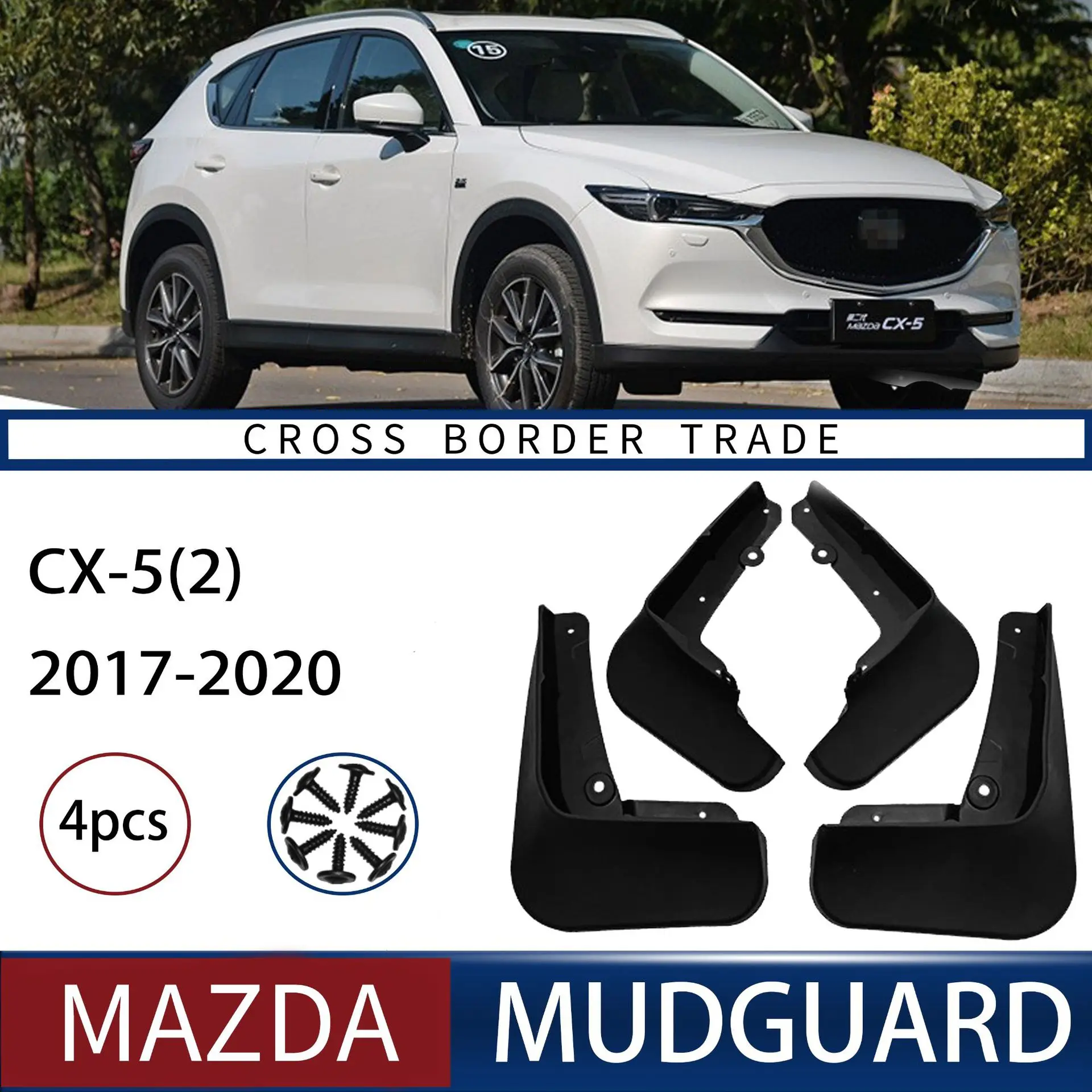 

FOR Mazda CX-5 2017-2020 Car Molded Mud Flaps Splash Guards Mudguards Front Rear Styling Front Rear Car Accessories