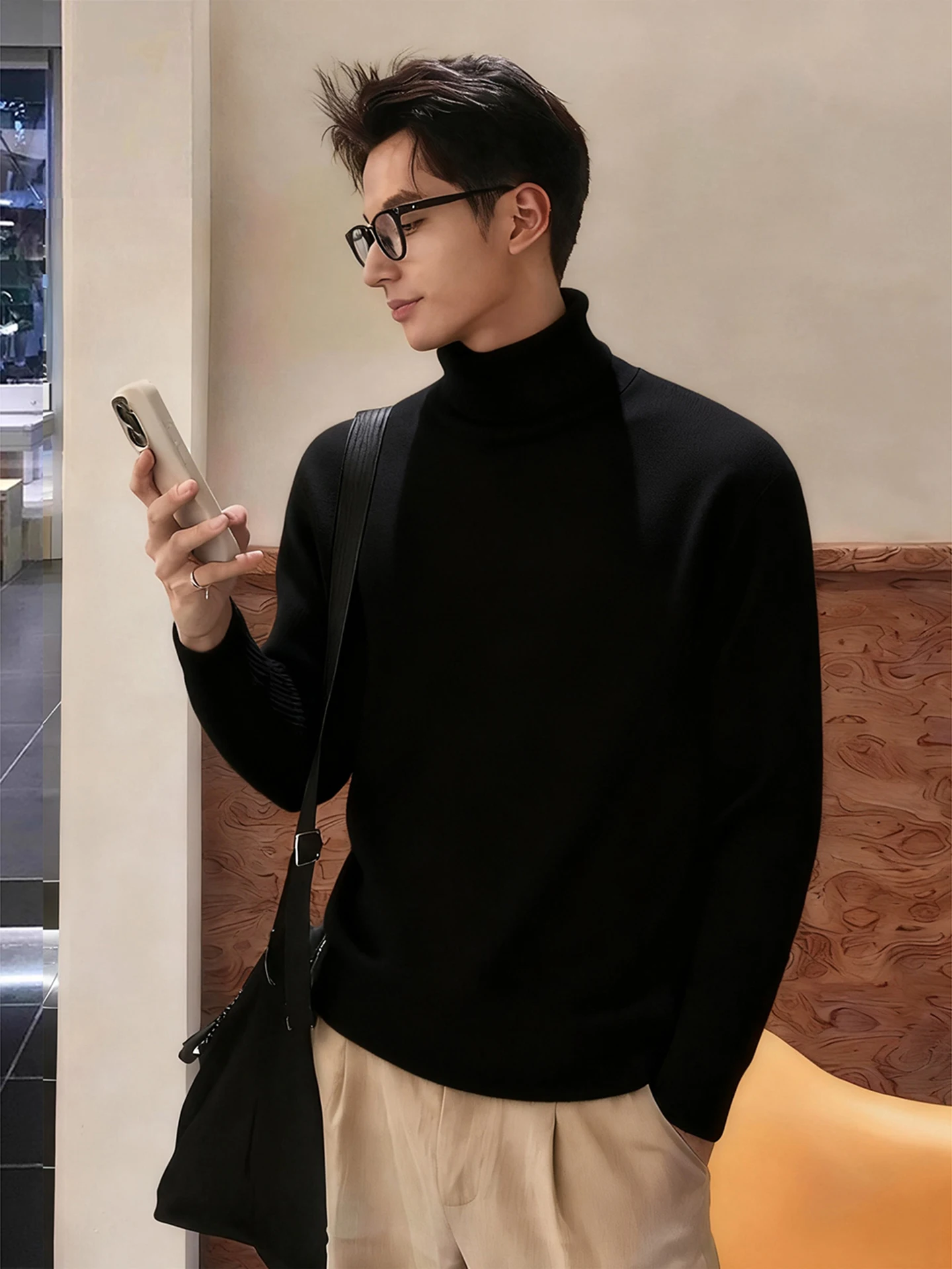 

Bla Fce Lined f High Ne Long Sve Base irt Мужская осенне-зимняя теплая футболка Cleanfit Внутренняя одежда Толстовка