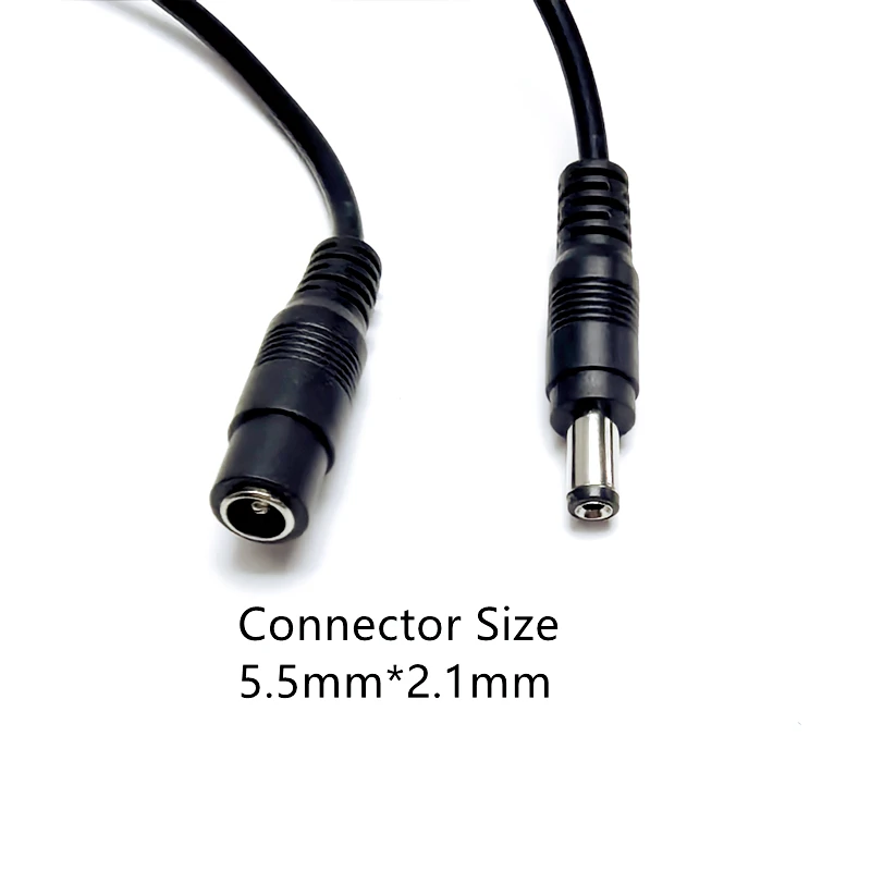 Cable de extensión CC 5,5*2,1mm 3/10/15/20 metros Copport 3V/5V/12V cables extendidos para cámaras WIFI/AHD/IP enrutador de rayas Led