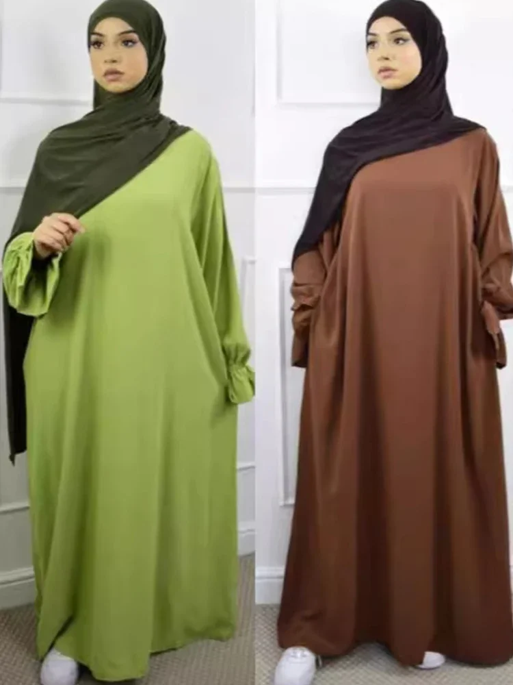 Robe Longue Arabe pour Femme Musulmane, Abaya, Modeste, Écharpe Jalabiya, Caftan Marocain, Islam, Eid, Éducatif, Dubaï, 2024