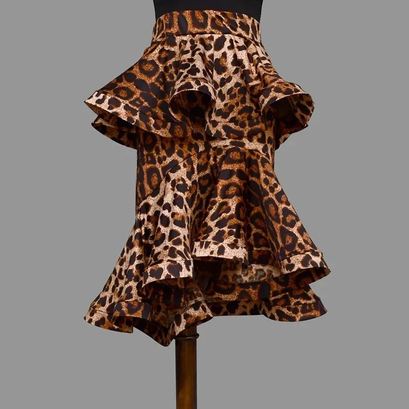 Damen Lateinamerikanisches Tanzkostüm Ballsaal-Kleid mit Rüschenrock-Set Professionelle Übungs- und Wettkampf-Tanzkleidung Top-Rock-Anzug