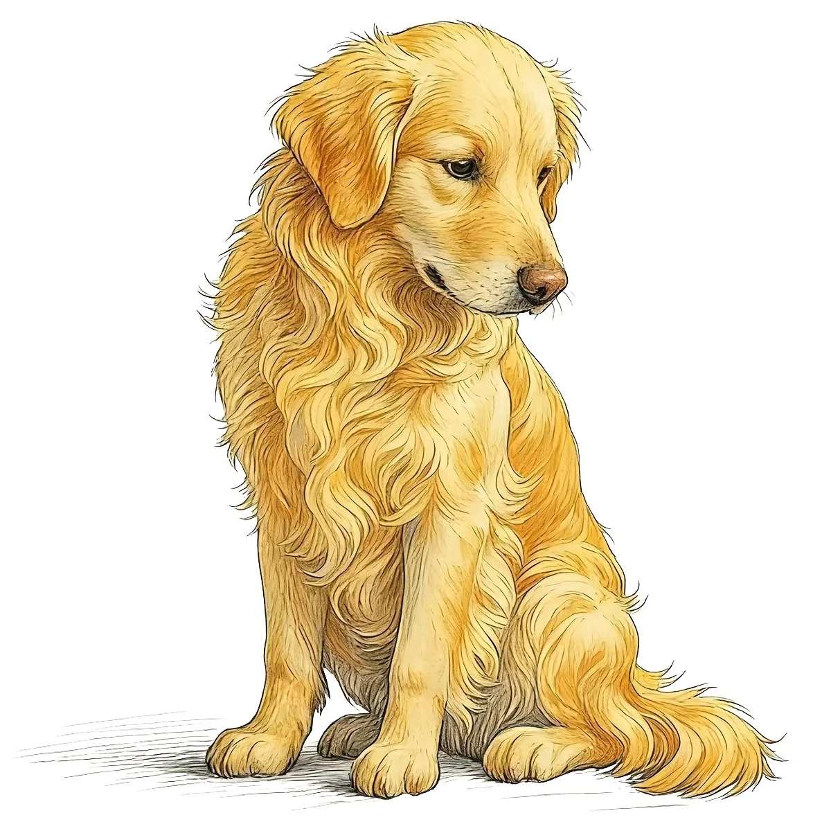 

1PC Golden Retriever Waterproof Vinyl Sticker, Cute Dog Decal for Car, Laptop, Water Bottle & More