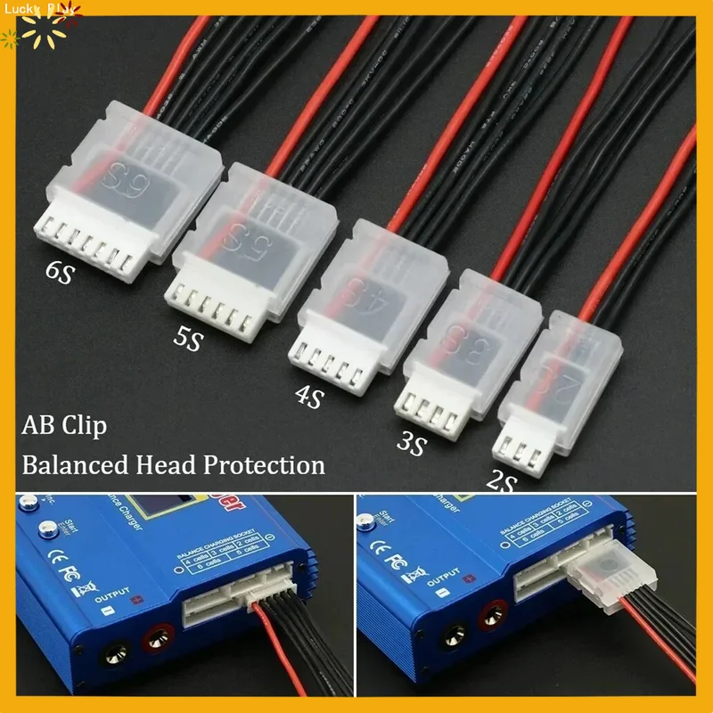 10pcs Sparkhobby Ab Buckle Clip 2s 3s 4s 5s 6s Model Lithium Battery Balancing Head Protector Balance Plug Connector Protector