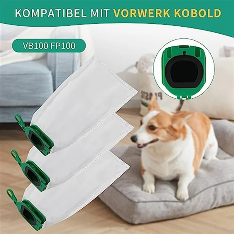 Staubsauger beutel für vorwerk kobold vb100 fp 100 Filter beutel mit 3 Motors chutz filtern Ersatz staubbeutel