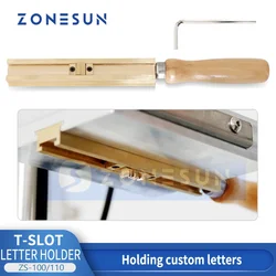 ZONESUN Hot Stamping Machine T Slot Letter Mold Holder ZS90 ZS100 ZS100 Accessory Easy Changeover ZS-TS