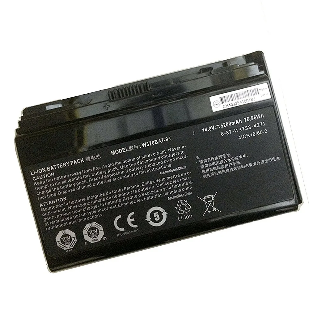 W370BAT-8 14.8V Laptop Battery For Clevo W350ET W350ETQ W37ET Sager NP6350 NP6370 Schenker Xmg A522 A722 6-87-W370S-4271 ﻿