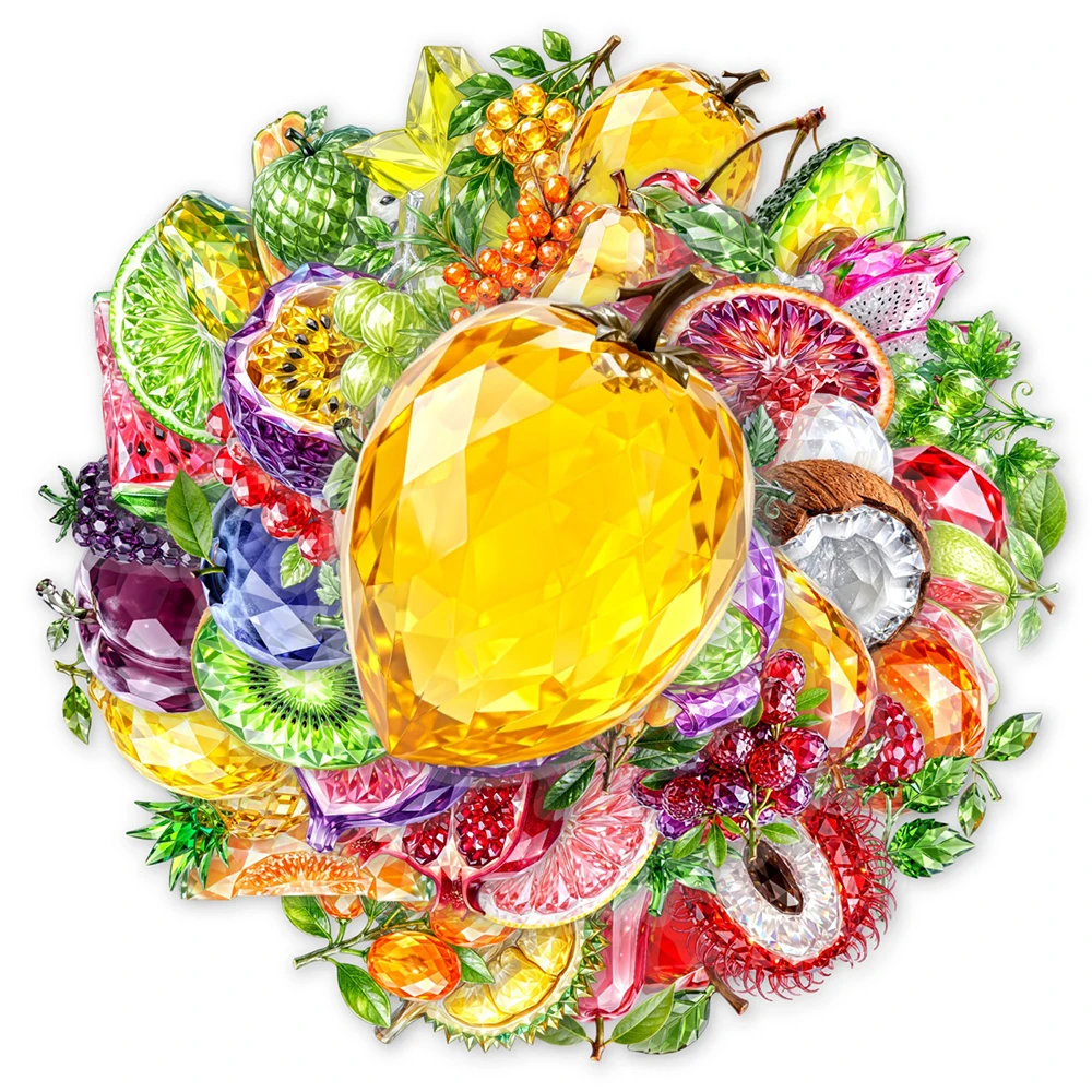 

10/30/50pcs Colorfu Crystal Fruits Aesthetic Stickers Waterproof Graffiti Stationery Helmet Phone Bike Cute Cartoon PET Sticker